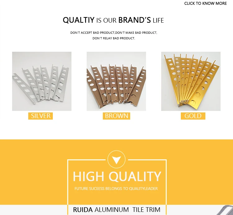 PVC corner tile trim