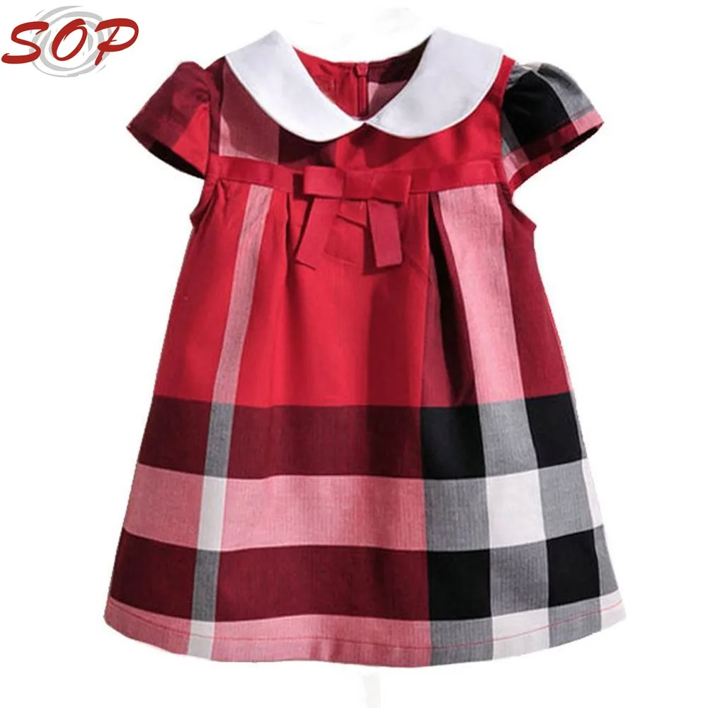 girls red plaid dress