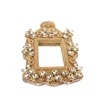 European Style Luxury Design Metal Frame Crystal Rhinestone Embellished Mirror Gold Frame
