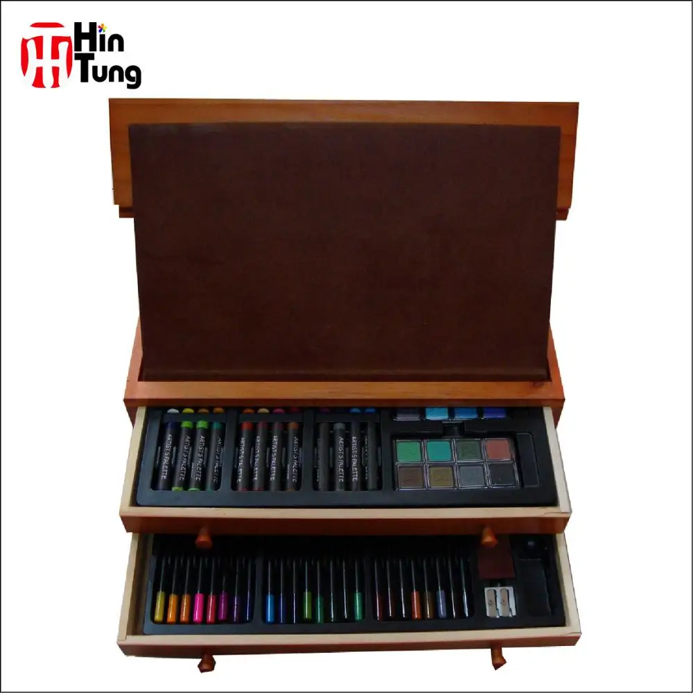 103pcs Deluxe Professional Wooden Box With Easel Art Set Buy Kids