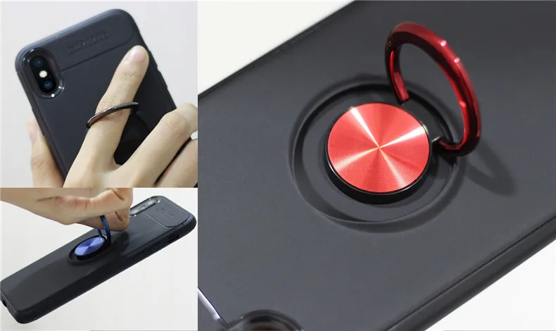 Magnetic Car Mount Hidden Kickstand Phone Case For iPhone Xs XsMax, Shockproof Back Cover Case For iPhone X Mobile Accessories