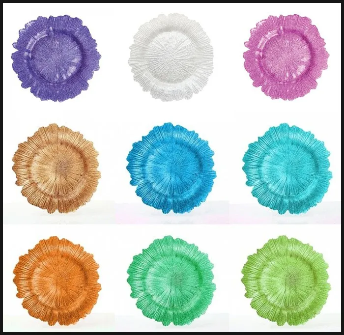 Hot Sale Glass Charger Plates .