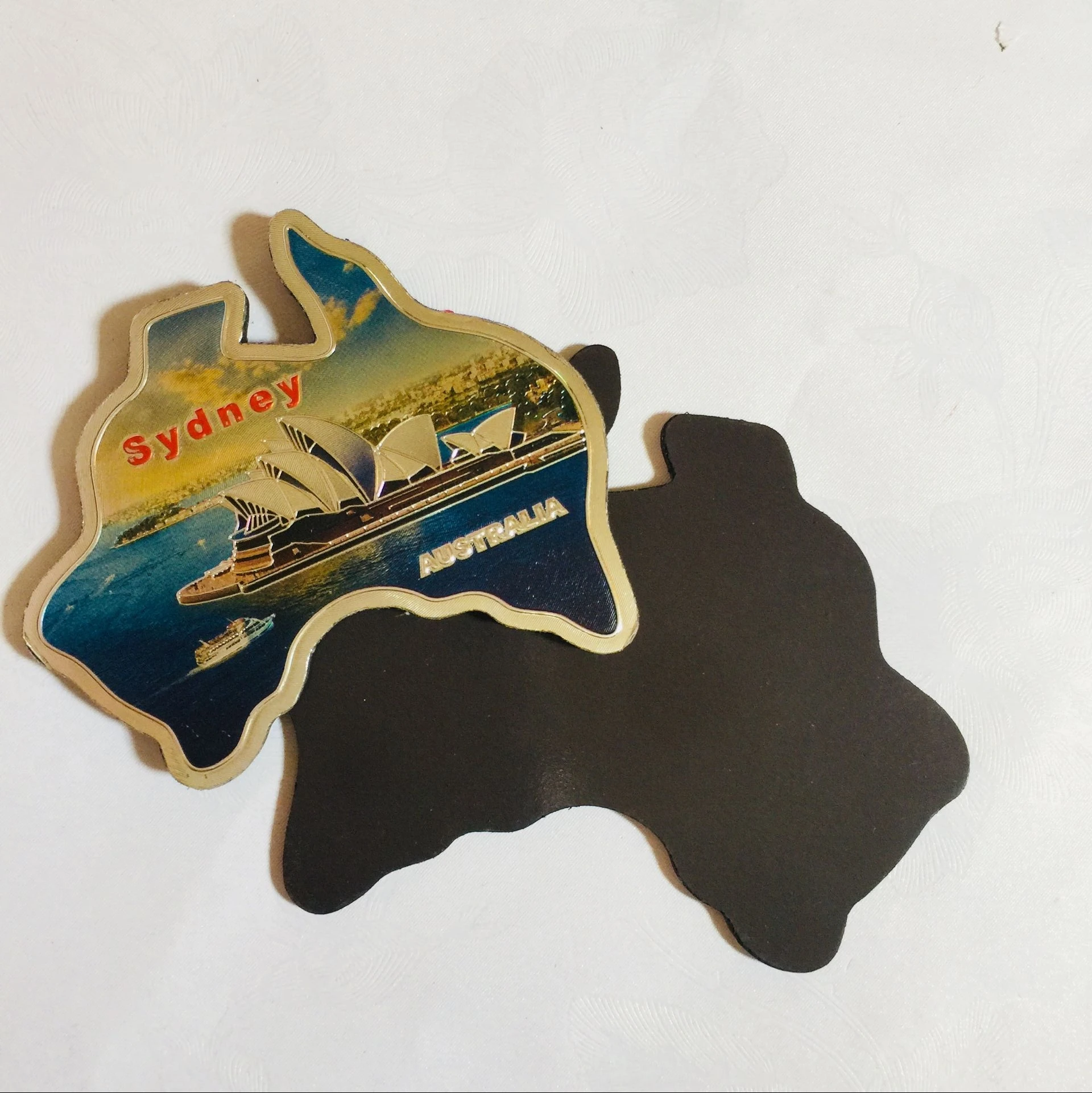 Custom Australian Souvenir Tin Metal Plate Aluminium Foil Gold Silver