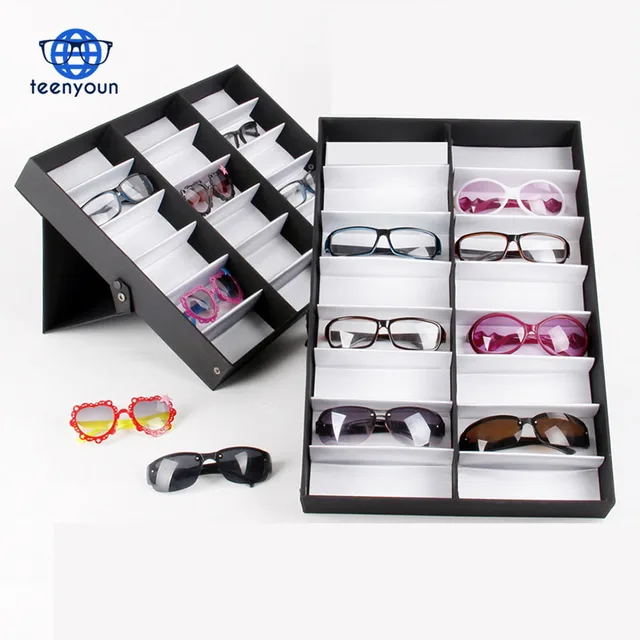 18 Grilles Verres Vitrine Lunettes De Soleil Boîte De 18 Grilles Verres Vitrine Lunettes De Soleil Boîte De