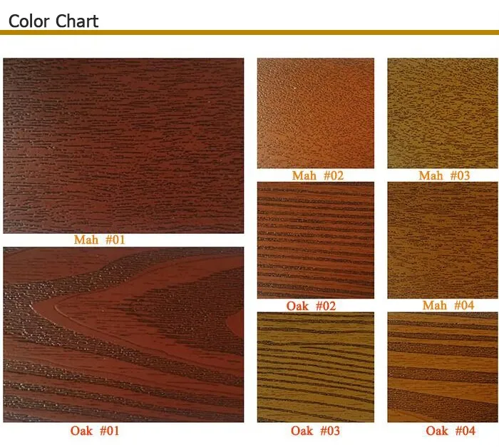 Fangda Classical 6 Panel Oak Woodgrain Fiberglass Interior Door