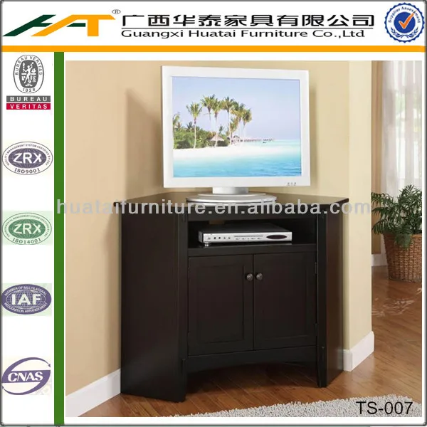 Black 2 Door Corner Tv Stand