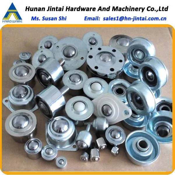 Stainless Steel Ball Caster Wheel 15mm Nylon Plastic Spring Casters Rollers Miniature Ball