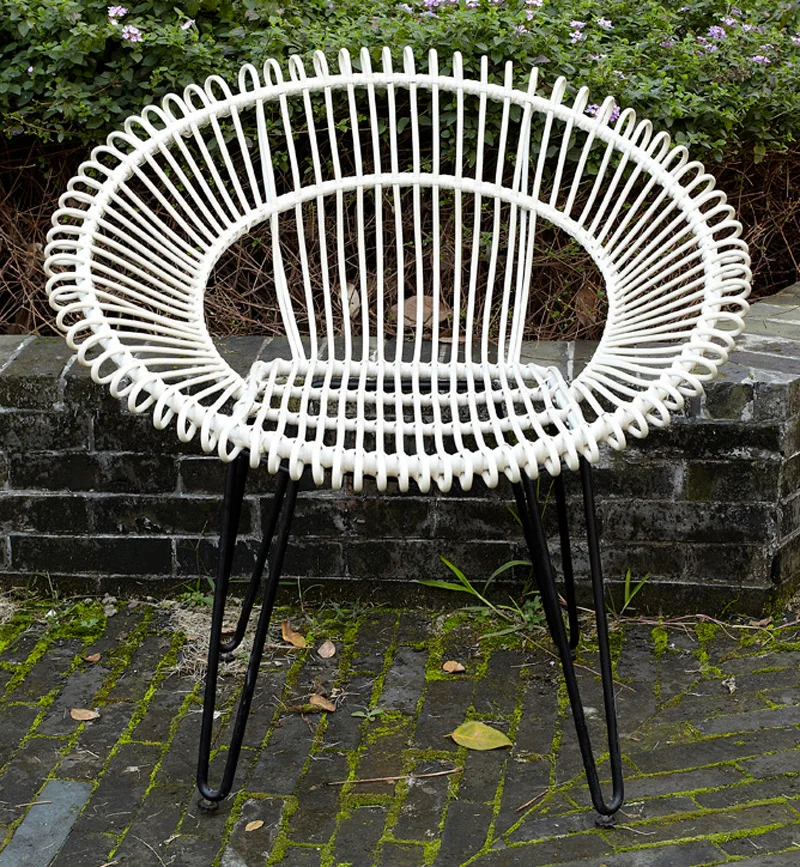 Metal Shell Chair Steel Pe Wicker Shell Chair - Buy Shell Chair,Circle Chair,Flower Chair ...