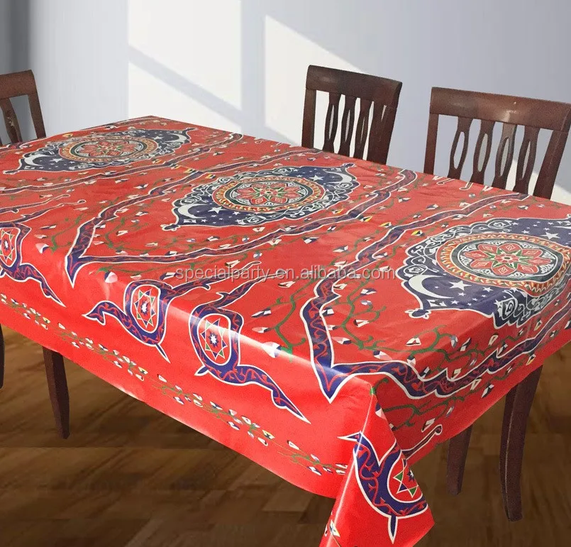 Muslim Ramadan Design Pvc Table Cloth Printed Islamic Pattern