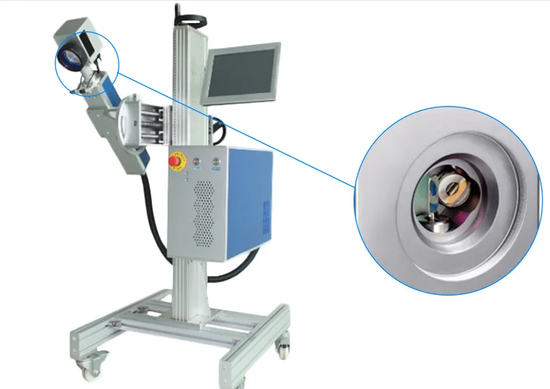 High Printing Speed 2050W Fiber Laser Marking Machine Flying Online Production Running Marking for PVC Water Pipe