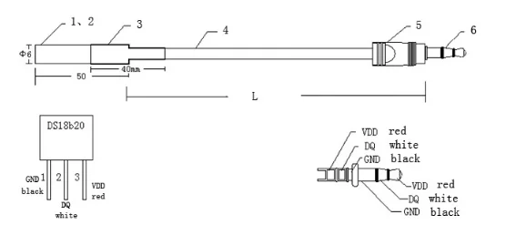 Подключение датчика ds18b20 к jack 3.5 3,5 Мм Мини Аудио Разъем Цифровой Датчик 18b20 - Buy 18b20,Цифровой Датчик,3 Pro