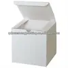 White Corregated Wave Open Lid Gift Box