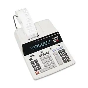 Wholesale CASE of 5 - Canon 12-Digit 2-Color Print Calculator-12-Digit Calculator, 2-Color Print,SalesTx key,9-1/8"x12"x3"