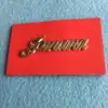 Custom jeans pu label embossed/metal leather label patch for garment