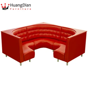 red leather booth