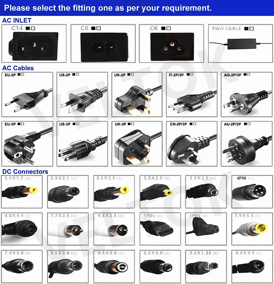 UK/EU/US/AU plug scooter power supply 42v 2a charger battery for balancing scooter