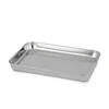Restaurant cutlery metal tray stainless steel rectangular serving tray