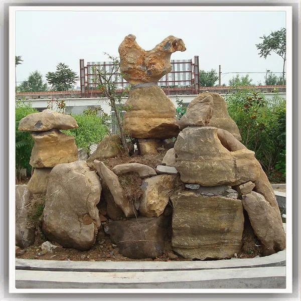 室外玻璃纤维人造岩石假人造岩石墙石头人造岩石喷泉