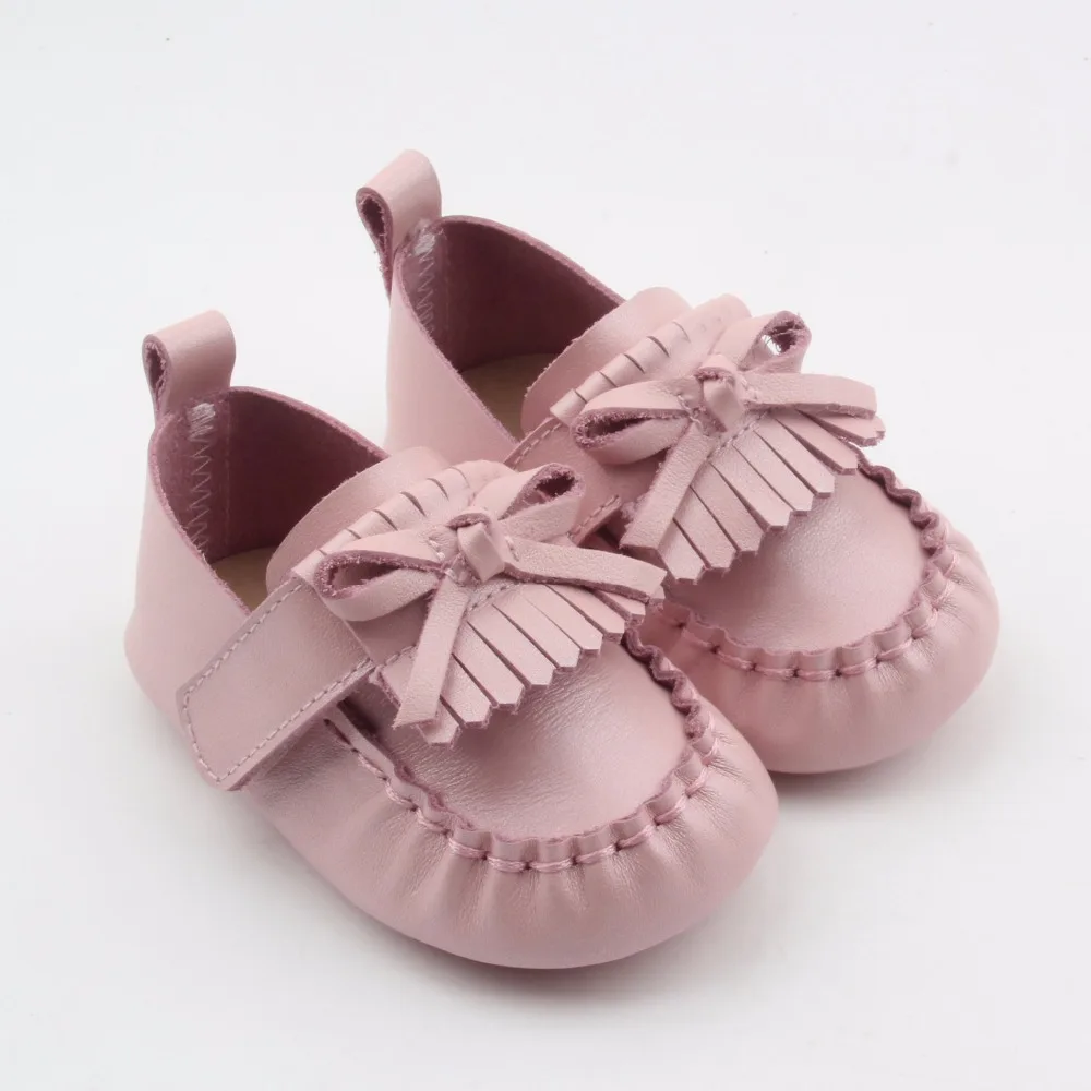 Wholesale Soft Fancy Casual Lather Moccasins Baby Shoes Latest Girl Footwear Design Baby Boys