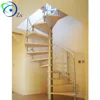 Easy Diy Install Stainless steel Vertical Stringer Spiral Staircase with wood tread /Factory price curved stair balustrade