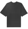 Oversized Cotton Jersey T-Shirt Charcoal Ribbed Crew Neck 100% Cotton Custom Black Mens Short Sleeve Tee