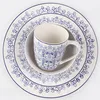 2019 new design new bone china ceramic tableware set with embossed in-glaze decal for home