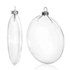 2019 Hot Sell Christmas Decoration Clear Bauble Holiday Gift Blown Flat Glass Ornament For Sublimation