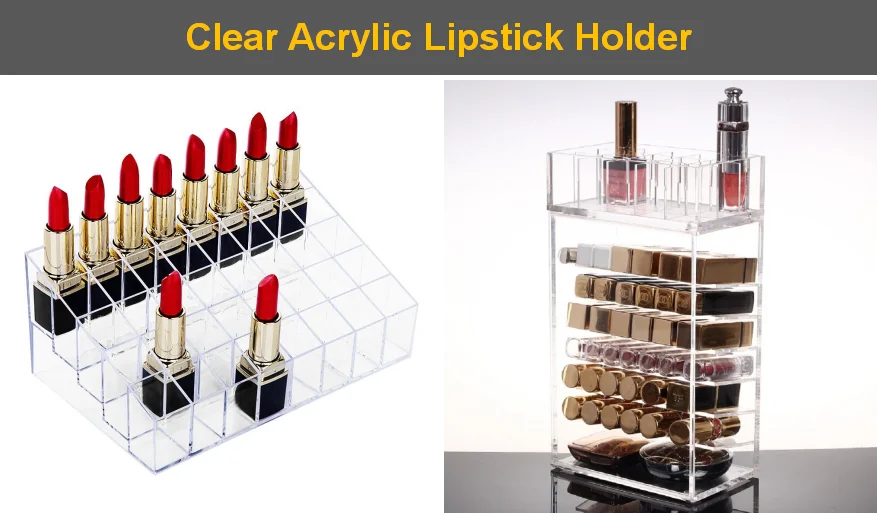 Customize Large Capacity Acrylic Lip Gloss Display Stand With 26 Pusher,Tabletop 26 Rows Acrylic