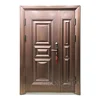 Cheap algeria home mon son one and half door-leaf steel door
