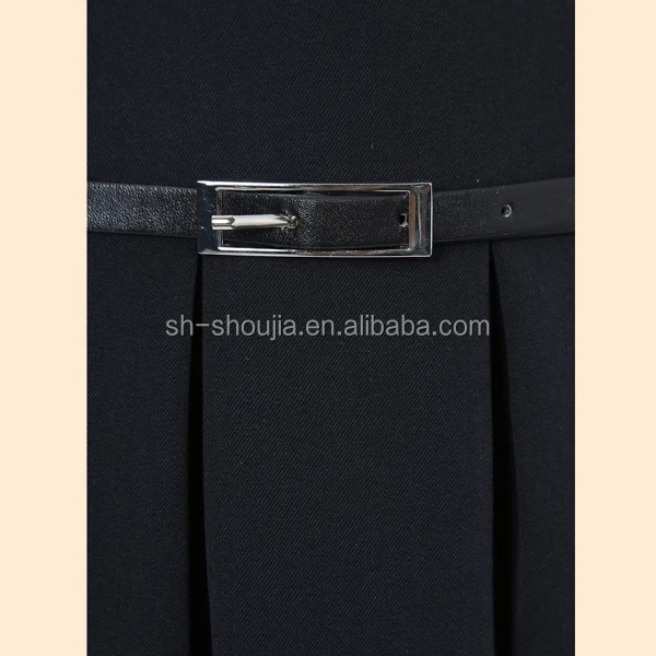 Girls School Belted Skater Pinafore  Navy 2.jpg