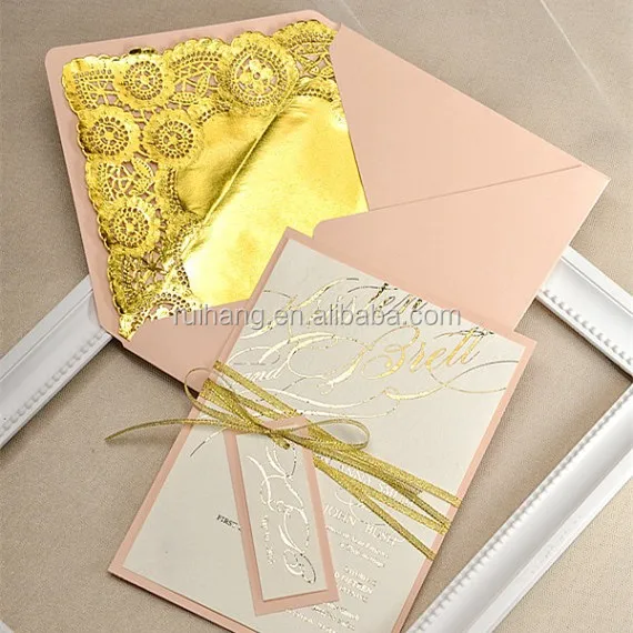 Gold Glitter Wedding Invitation Peach Gold Glitter Wedding Invitation Peach Lace Invitations Pearl