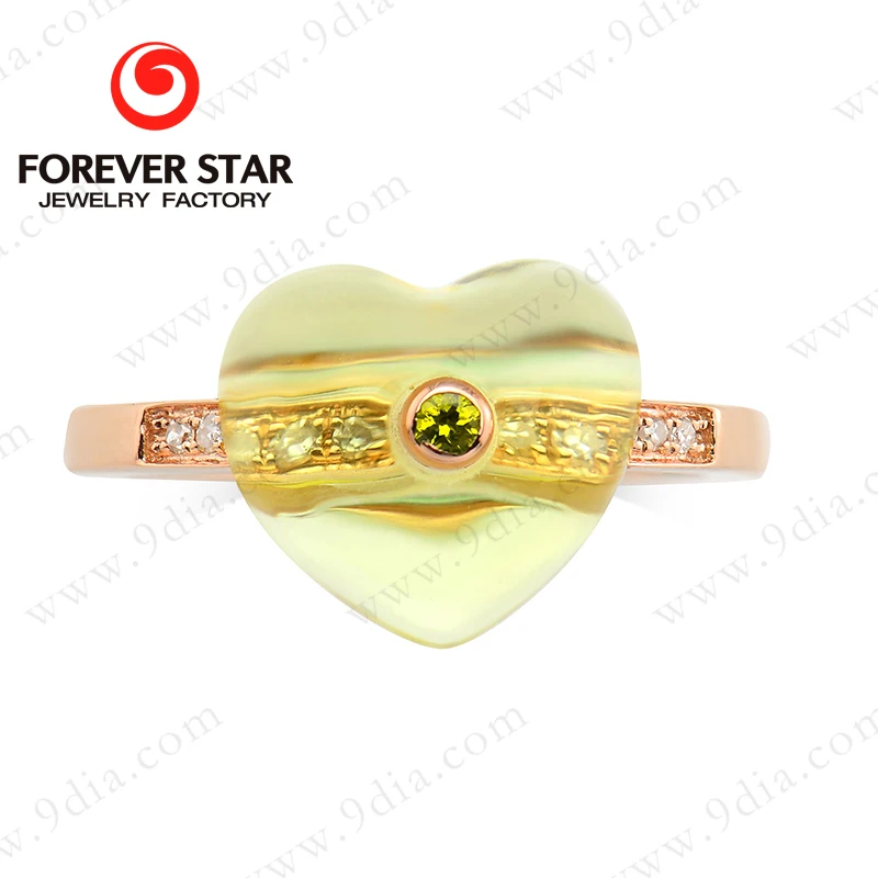 New Product Natural Amethyst 14K Light Weight Solid Rose Gold Ring