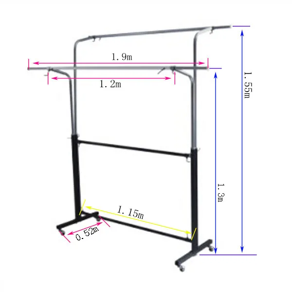Wholesale stylish modern clothes display rack /clothing store display