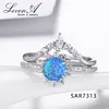 Sevenajewelry SAR7313 Fashion jewelry sterling silver engagement rings,halo women rings opal jewelry