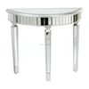 FYTCH Decorative Furniture Antique Silver Mirror Half Moon Console Table