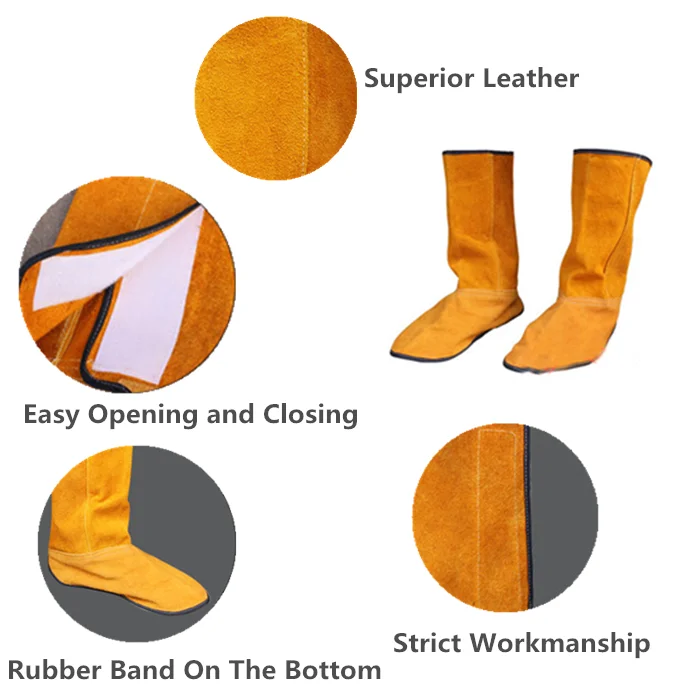 Leather Welding Foot Protection Welding Leggings Buy Leather Welding Leggings,Welding Shoes