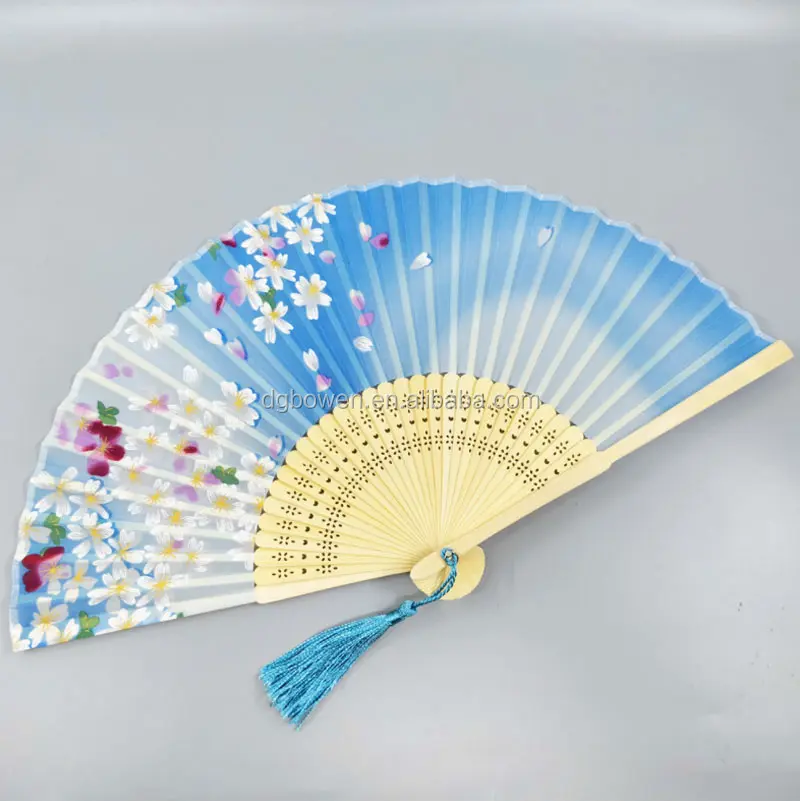 Raw Silk Fan Handicrafts Chinese Style Ladies Wind Craft Fan Cherry Fan ...