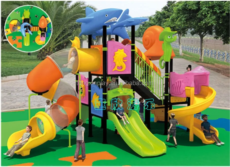 Wholesale Playground Plastic Spiral Slide For Children Custom