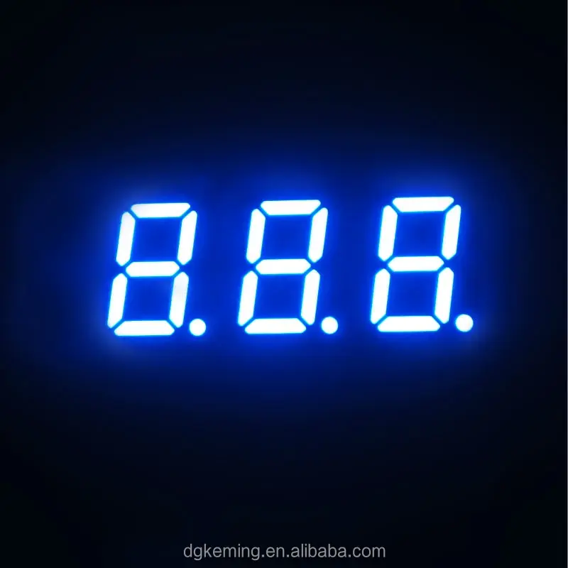 Super green blue red seven segment 0.4 inch led 3 digit 7 segment digital display