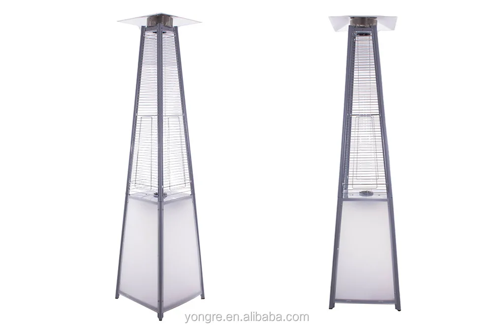 Multicolor Led Lighting Pyramide Propane Gas Outside Deck Stand Patio