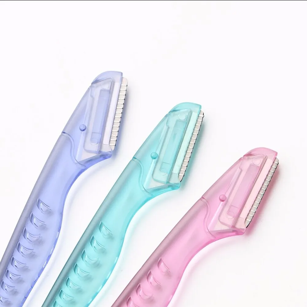 Single Stainless Steel Blade Disposable Women Eyebrow Razor Eyebrow