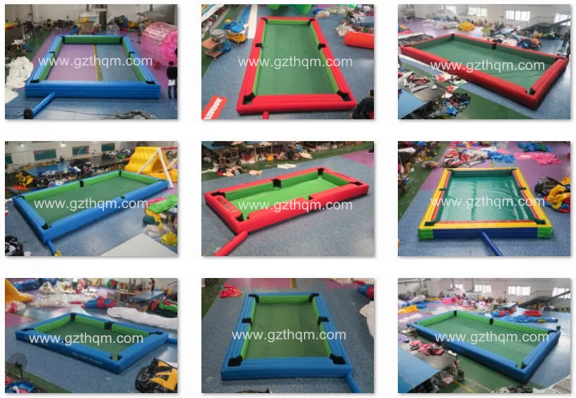 Outdoor Giant Human Inflatable Snooker Pool Table With Snooker Balls