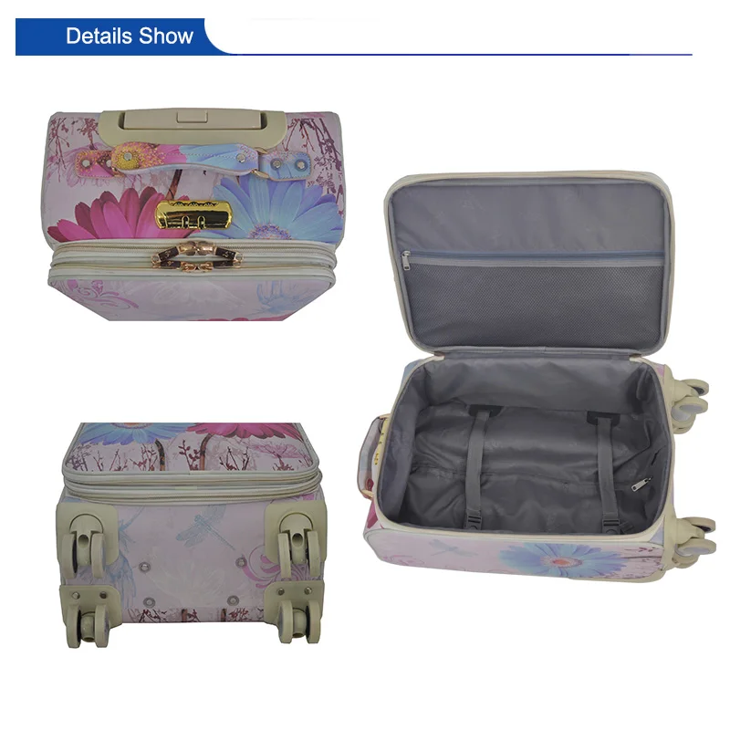 Source 2018 New Design Pu Printing Wholesale Vintage Suitcases Unique Girls Ladies  Designer Luggage Sets on m.