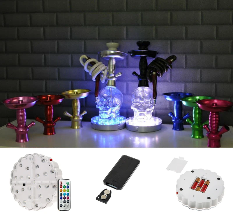 Multi Color Changing Led Glass Hookah Light Base For Shisha Buy High
