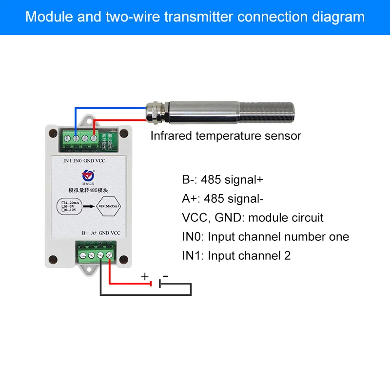 Converter Analog To Digital Signal 420ma 05v 010v To Rs485 Module
