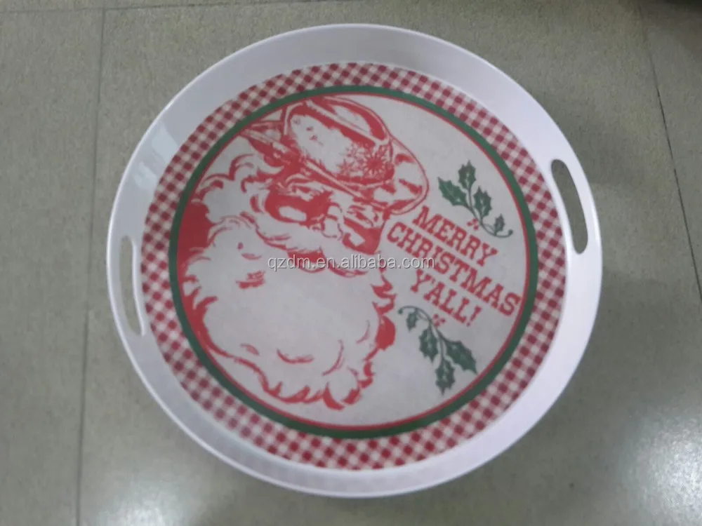 15 inch Melamine Round tray Food tray National flag Print