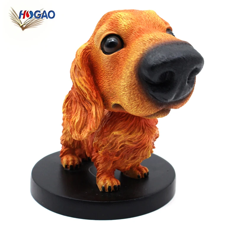 Resin Craft Cute Animal Golden Retrievers Oem Factory Wholesale Car