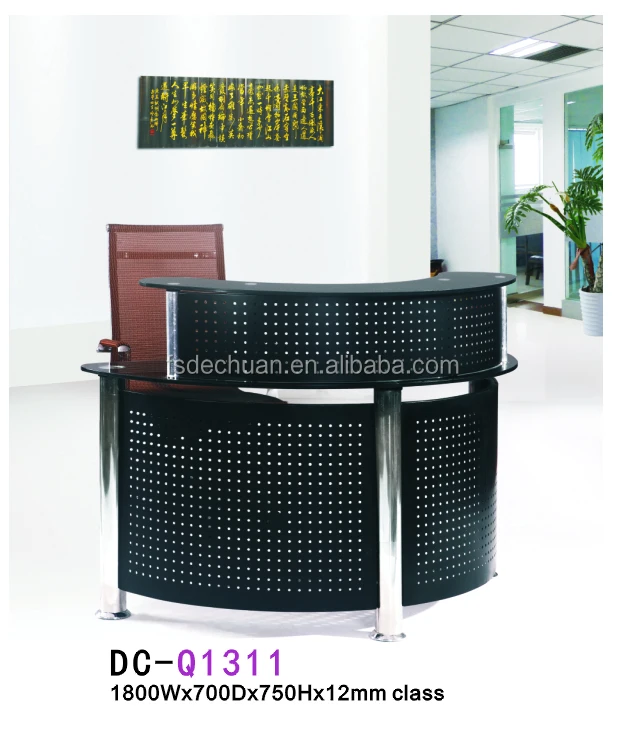 Deluxe Black Small Salon Reception Desk Deluxe Black Small Salon Reception Desk