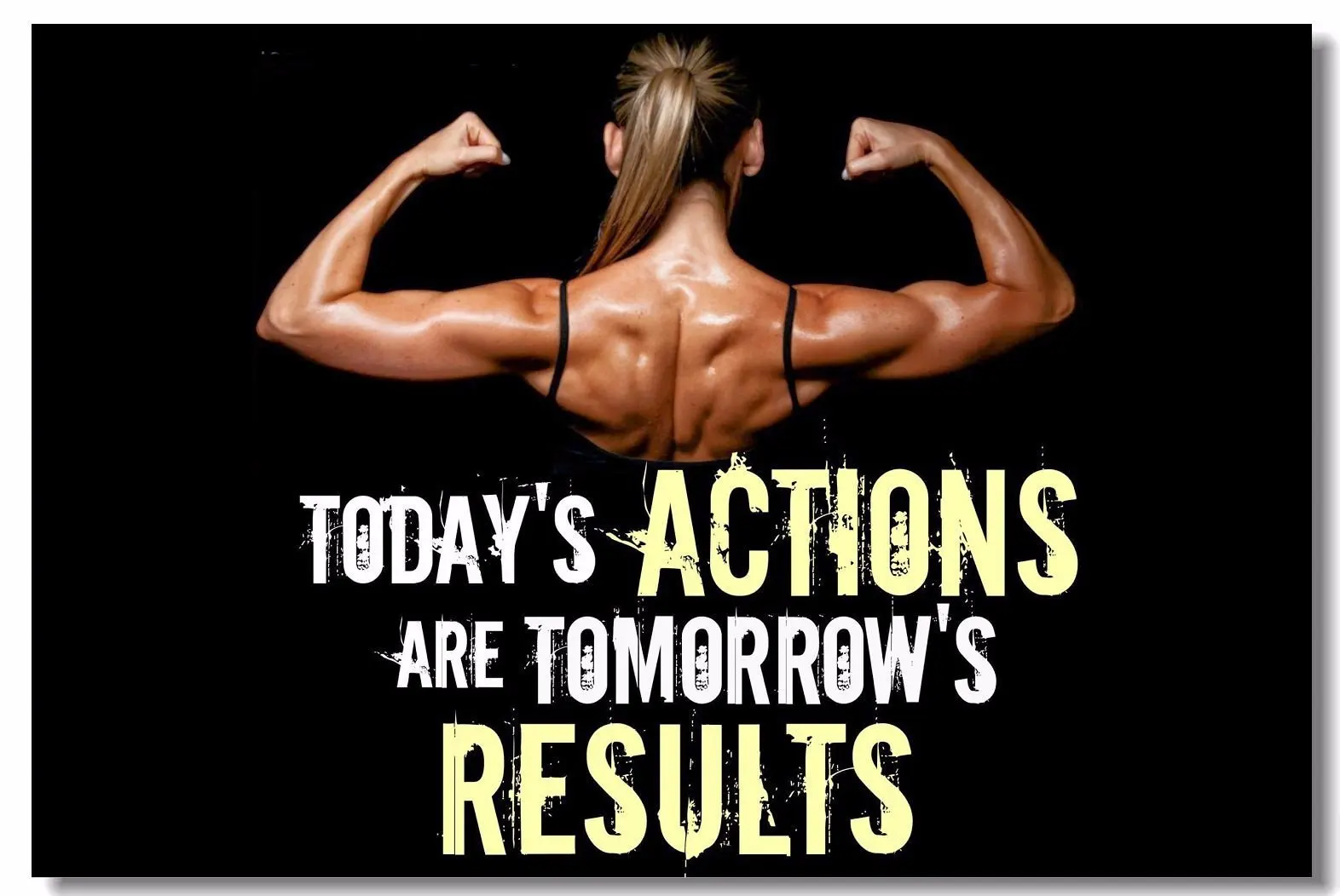 1x Poster Fabric Bodybuilding Men Girl Fitness Workout Quotes Motivational ...