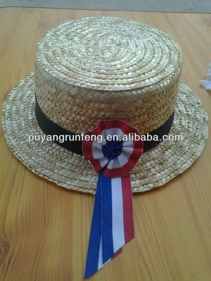 Straw Burket Hat School Straw Boaters With Black Band Ribbon Buy Cheap School Boater Hats